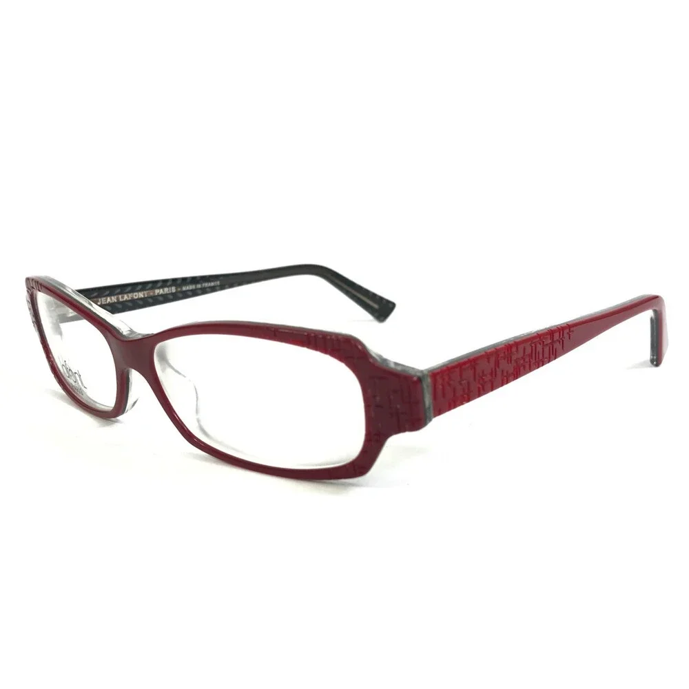 Jean Lafont Eyeglasses Frames ELEGIE 650 Black Red Cat Eye Full Rim 51-14-138